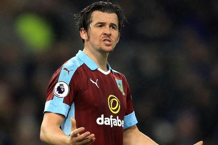 Gelandang BUrnley, Joey Barton, dalam laga kontra Sunderland di Turf Moor pada 17 Januari 2017