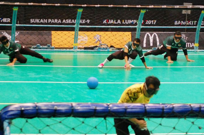 Tim goal ball Indonesia berhasil mencapai semifinal ASEAN Para Games 2017 di Kuala Lumpur, Malaysia.