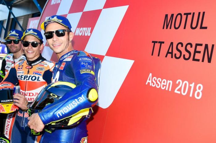 Valentino Rossi, Marc Marquez, dan Cal Crutchlow, akan memulai balapan MotoGP Belanda dari baris ter