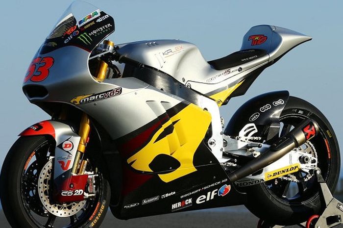 Motor tunggangan Tito Rabat saat menjadi juara dunia Moto2 2014 yang kemalingan.