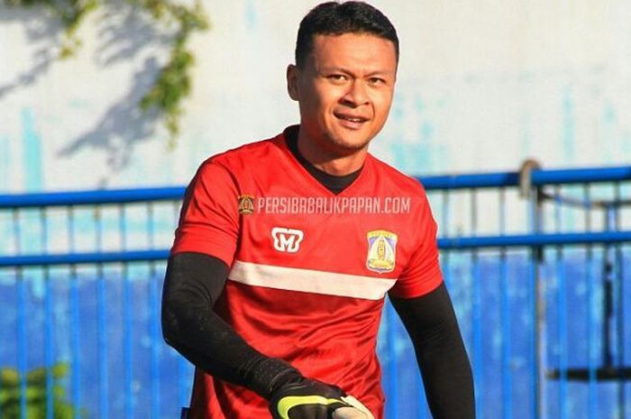 Dian Agus saat latihan perdana bersama Persiba Balikpapan. Minggu (30/7/2017).