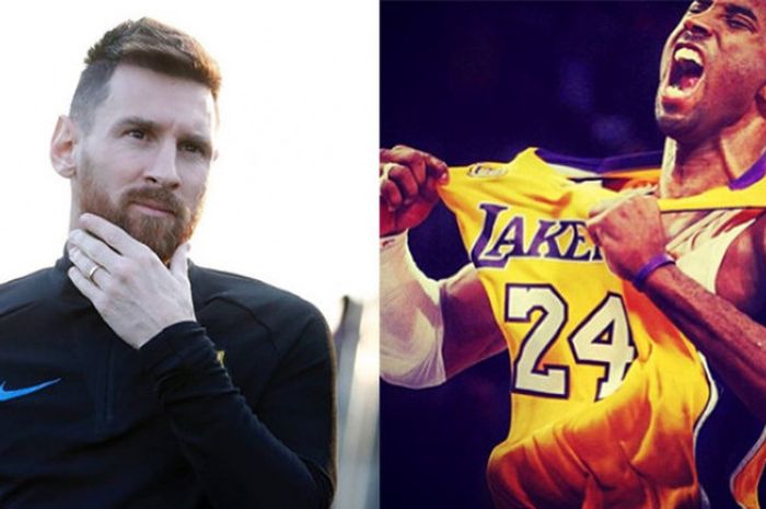 Lionel Messi (kiri) dan Kobe Bryant (kanan)