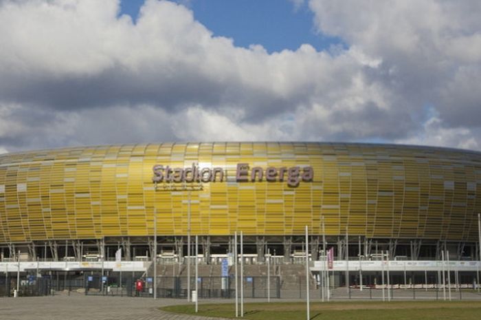 Pemandangan Stadion Energa Gdansk, Gdansk, Polandia.
