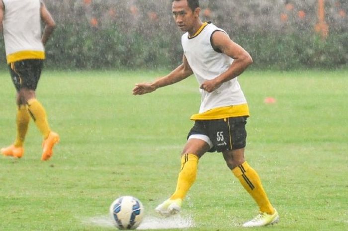 Winger Antoni Putro Nugroho yang menjadi andalan PSMS Medan pada musim 2018.