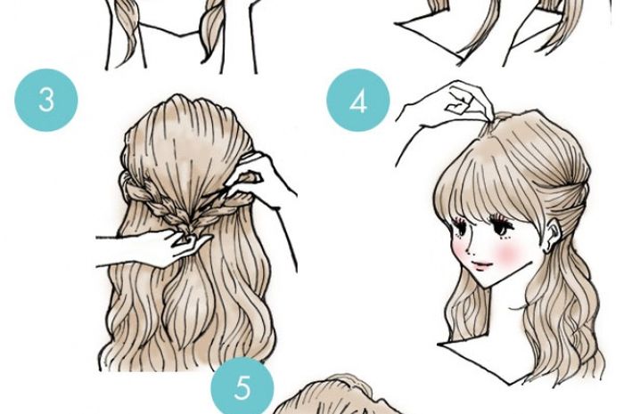 14 Ilustrasi Cara Menata Rambut Kece Yang Bisa Kita Ikuti Sendiri Dengan Super Mudah - Cewekbanget