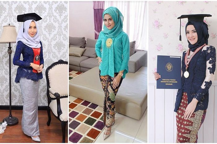 Ide Model  Kebaya  Wisuda  Terbaru 2019 Buat Para Hijabers 