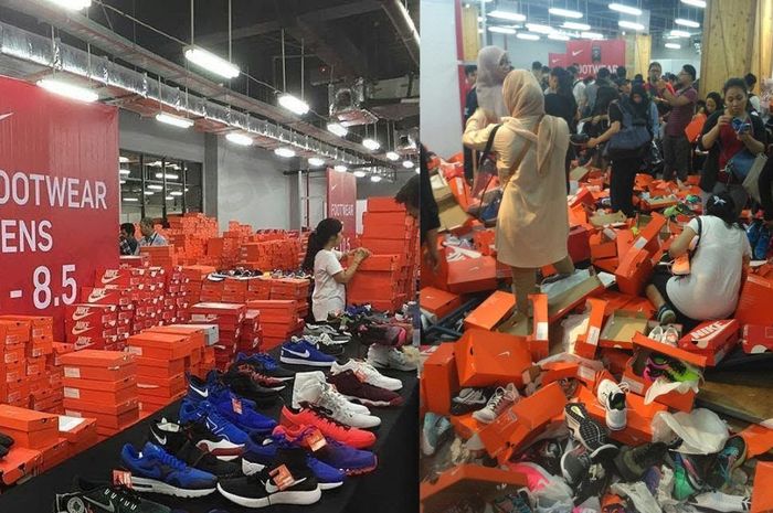 Parah Banget! Bazaar Nike Di Grand Indonesia Dibanjiri Orang, Sepatunya  Sampai Berantakan