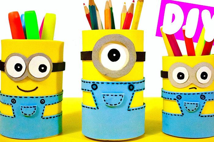 Hias Meja Kerja dengan Wadah Minion Kepoin DIY nya di Hias Meja Kerja dengan Wadah Minion Kepoin DIY nya di