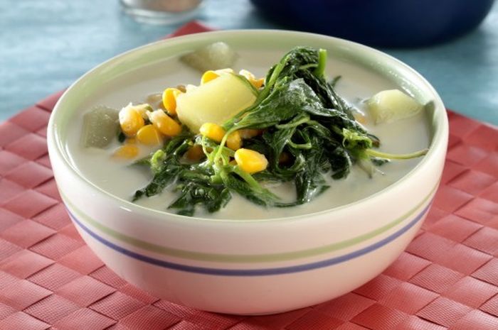 Bobor Bayam Jagung Spinach Corn Coconut Soup Kitchenesia