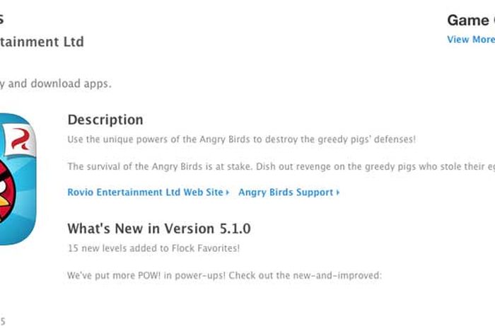 Beragam Game Angry Birds Dijual 3 Ribu Rupiah di App Store Beragam Game Angry Birds Dijual 3 Ribu Rupiah di App Store