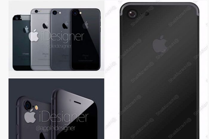 (Foto) Beredar Desain Render Varian iPhone 7 Space Grey dan Space Black