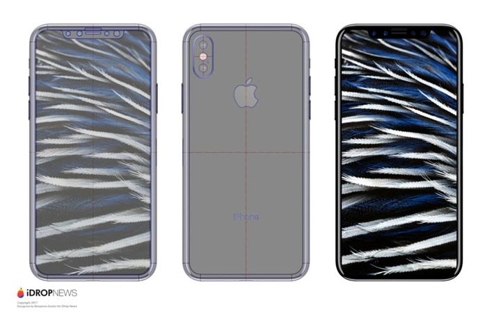 Beredar Luas Ukuran Dimensi iPhone 8 vs. iPhone 7 dan Galaxy S8 - MakeMac