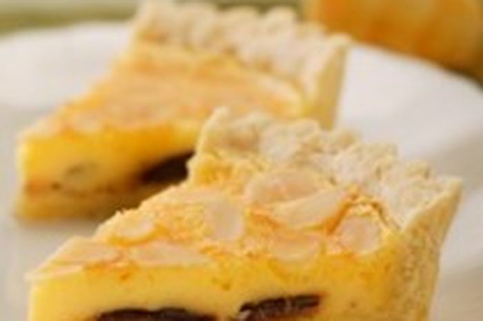 Песочный пирог с маскарпоне и бананом