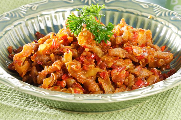 Usus Goreng Rica Rica Ini Seketika Bikin Perut Keroncongan