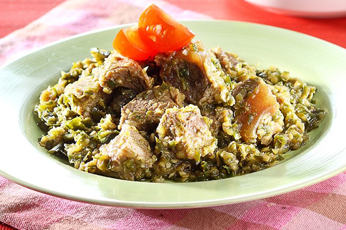 Hidangan sengkel masak cabai hijau