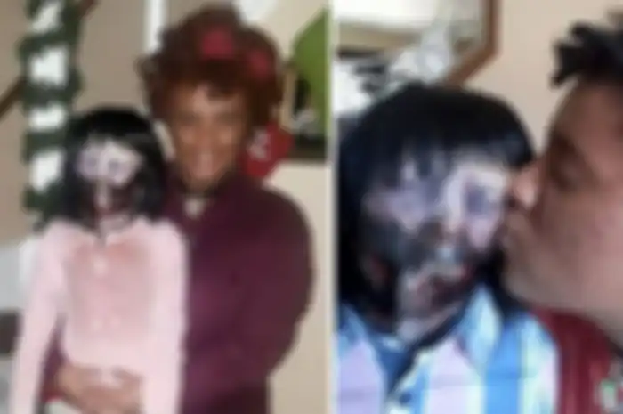 Laiknya orang yang sedang jatuh cinta, Felicity tak lupa mengabadikan nama kekasihnya si boneka hantu itu melalui sebuah tato di lengan.