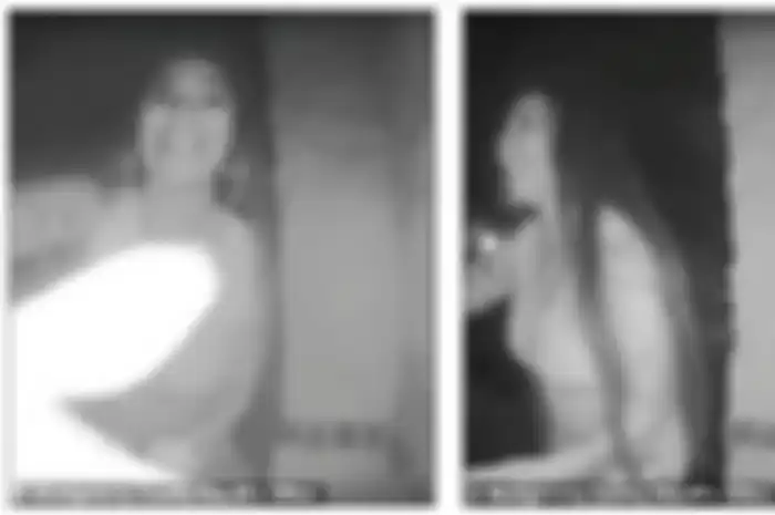 Seorang wanita di Texas telah tertangkap kamera menelantarkan balita di depan pintu rumah orang asing.