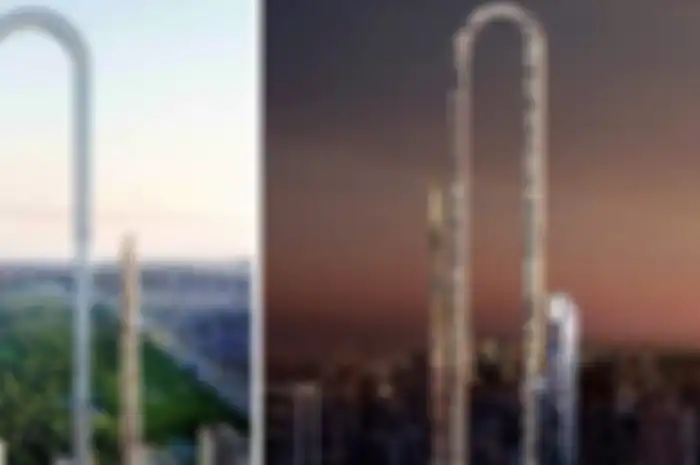 Gedung pencakar langit berbentuk U  bernama Big Bend, sedang dirancang untuk menghancurkan rekor sebagai bangunan terpanjang di dunia.