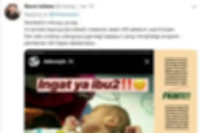 Edukasi bagi para orang tua untuk memastikan pemberian ASI pada bayinya hingga 6 bulan