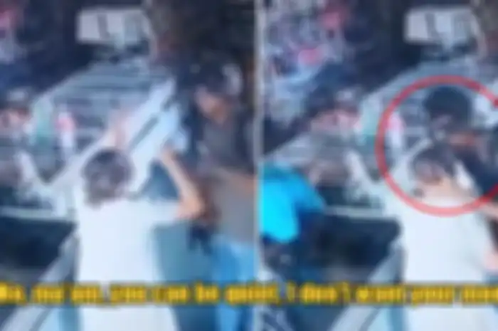 Kemudian, wanita tua yang tinggal di sebelah toko tiba-tiba mendekatinya, dan mulai mengatakan sesuatu pada perampok itu.