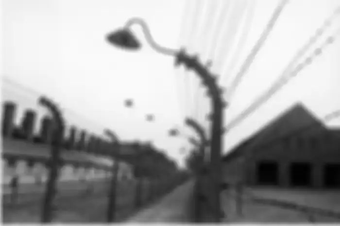 Kamp Konsentrasi Auschwitz, dipotret tahun 1990, telah digunakan sebagai memorial