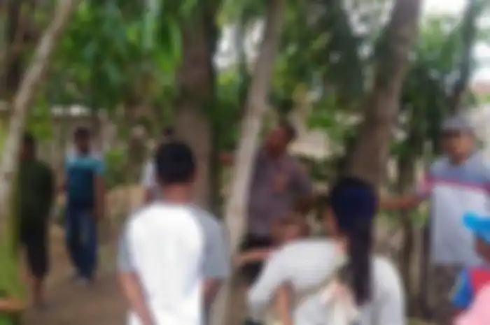  Sebuah pohon akasia di Dusun Krajan Desa Mojosari Kecamatan Puger, Jember mendadak ramai dikunjungi warga, Jumat (17/1/2020).