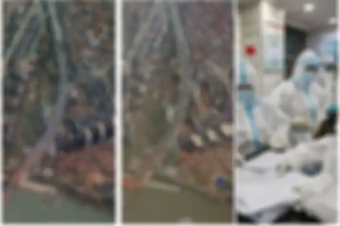 Foto citra satelit memperlihatkan kota Wuhan disinyalir telah merebak Covid-19 sejak sekitar September 2019 silam.