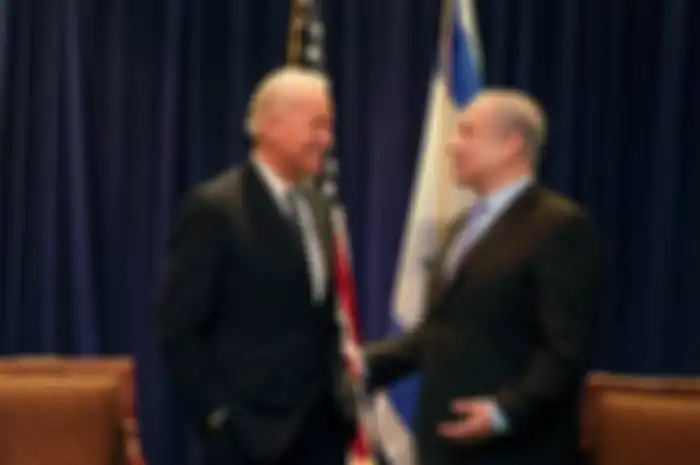 Joe Biden saat masih menjadi Wakil Presiden bertemu dengan Perdana Menteri Israel Benjamin Netanyahu