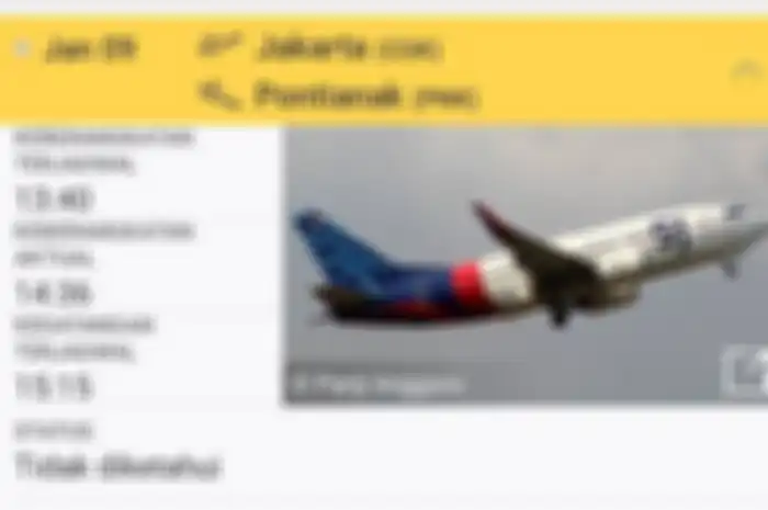 Flightradar24Sriwijaya Air penerbangan SJ182 dilaporkan hilang kontak Sabtu (9/1/2021).