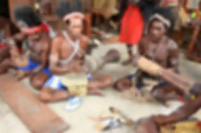 Ilustasi orang Papua. 