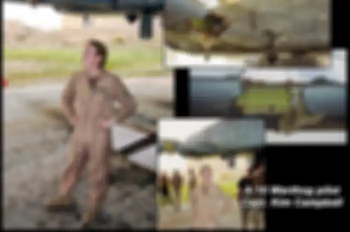 Kim Campbell, pilot wanita yang bawa pesawat A-10 'babi hutan' dalam keadaan rusak berat.