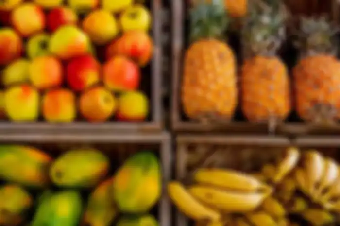 Potret aneka buah-buahan yang penuh vitamin dan gizi baik untuk tubuh.