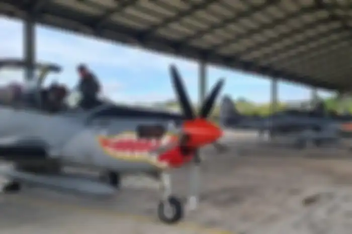 Ilustrasi - Pesawat Super Tucano TNI AU.