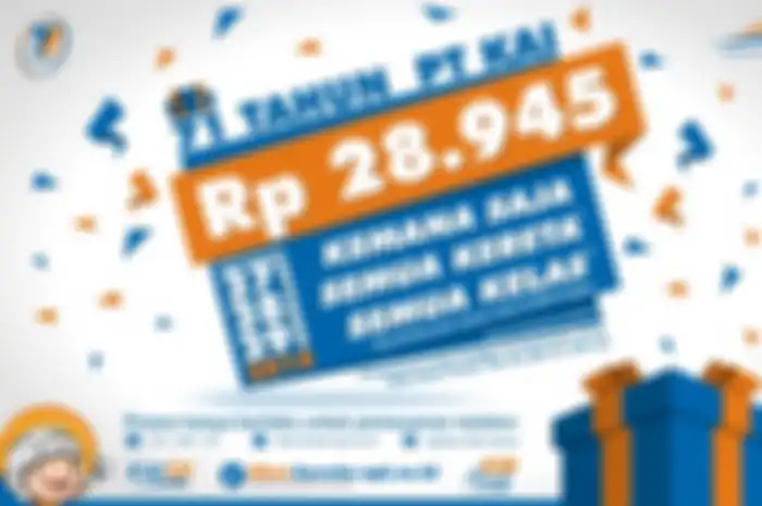 Ulang Tahun, PT KAI Gelar Tarif Promo Rp28.945 untuk Semua Kelas KA Jarak Jauh