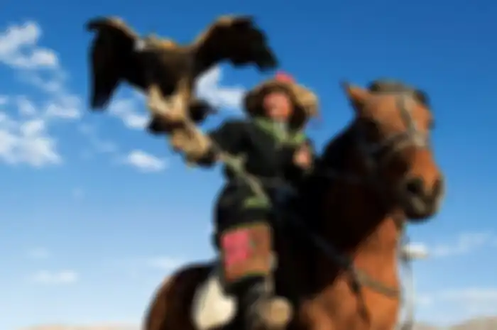 Di Mongolia, sudah sangat lazim adanya jika setiap lelaki yang berburu ditemani seekor elang besar di sisinya. Ini sudah tradisi yang mendarah daging. Setidaknya bagi Suku Kyrgyz.