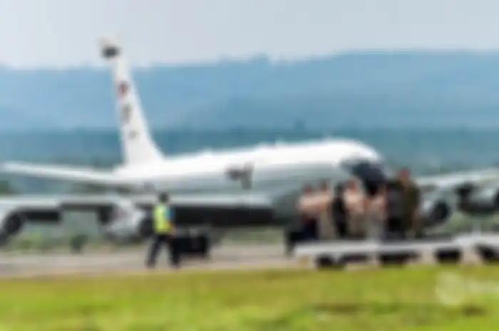 Sebuah pesawat militer AS mendarat di Aceh Besar tanpa insiden