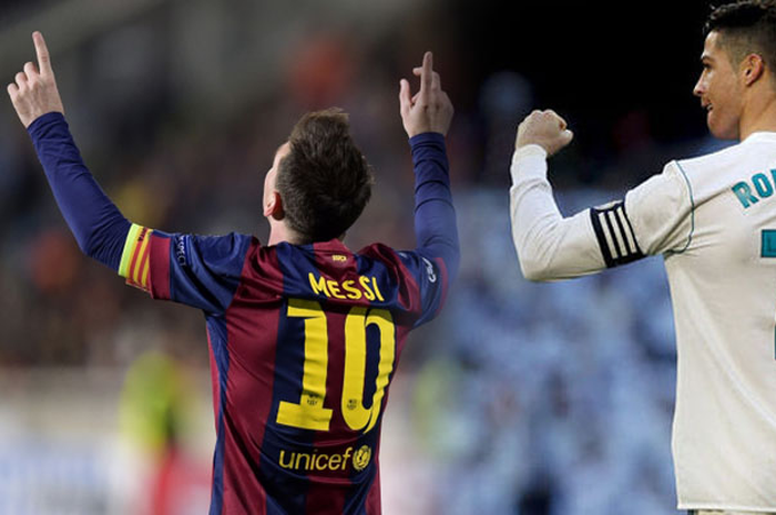 Nomor Punggung pemain sepakbola, Ronaldo Kanan, Messi Kiri