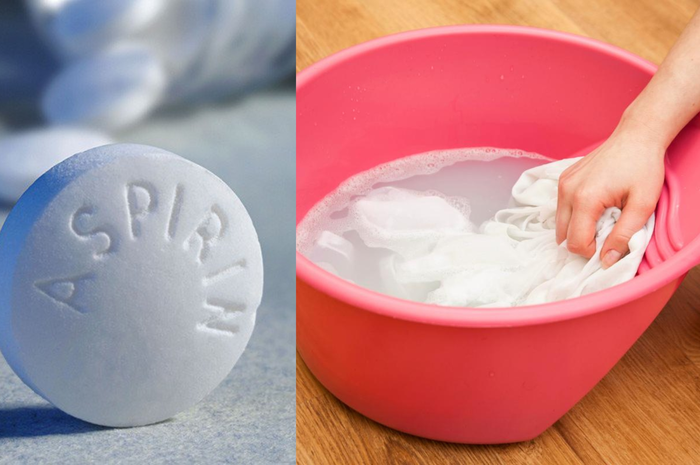 Dalam hal mencuci pakaian putih, aspirin dapat menghapuskan noda dalam pakaian putih dan membuatnya nampak seperti baru.