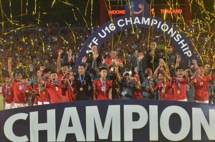 Indonesia menang dengan skor 4-3 dari Thailand dan memastikan gelar juara Piala AFF U-16 yang pertama untuk Timnas Indonesia.
