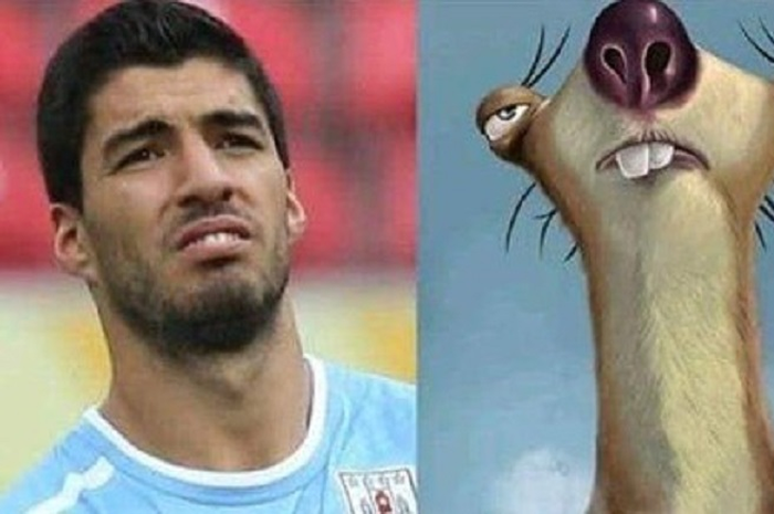 Seperti ini jadinya jika pesepakbola dunia berubah menjadi karakter kartun, Luis Suarez Jadi Kukang hingga Ozil Mirip Nemo.