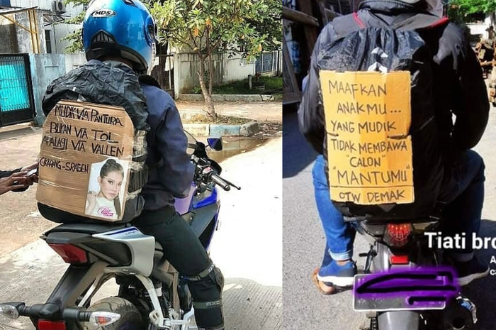 Hal yang menarik dari fenomena mudik di tanah air adalah tulisan-tulisan yang dibawa oleh para pemudik ketika ke kampung halaman.