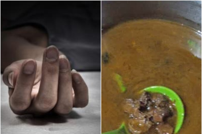 Satu keluarga mengalami keracunan hingga satu orang tewas diduga keracunan rawon bekal piknik yang merupakan makanan sisa halal bihalal.