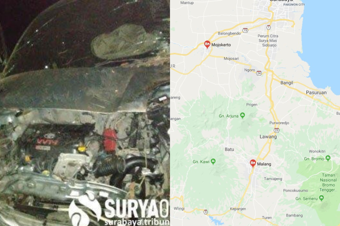 Gara-gara mengikuti arahan dari Google Maps, sebuah mobil Toyota Yaris yang dikemudikan warga Surabaya masuk jurang 25 meter