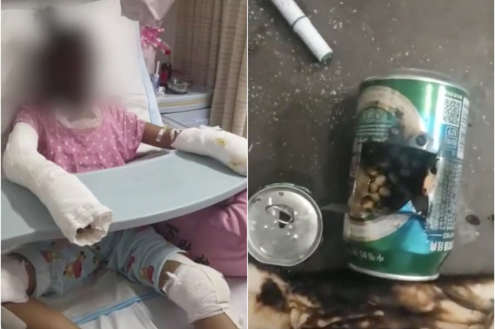 Dalam salah satu video awal influencer tersebut terlihat memotong kaleng aluminium dengan cara yang sama.