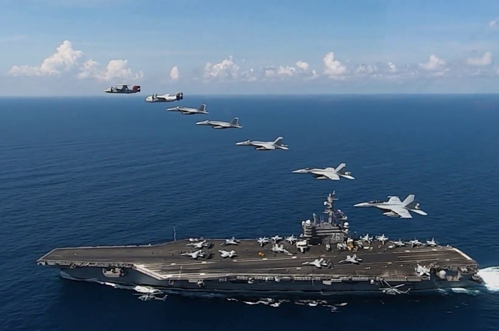(Iustrasi) Kapal Induk USS Ronald Reagan.