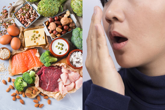 Peduli tubuhmu; tanda tubuh terlalu banyak konsumsi protein, termasuk: dehidrasi, bau mulut, perubahan suasana hati.