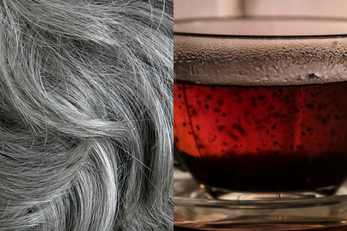 Atasi rambut putih dengan bahan alami tanpa merusak kulit kepala, antara lain: teh hitam, daun kari, jus bayam.