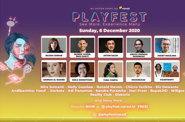 Melalui Playfest 2020, industri kreatif yang menjadi ujung tombak pemulihan ekonomi nasional didorong untuk semakin tumbuh.