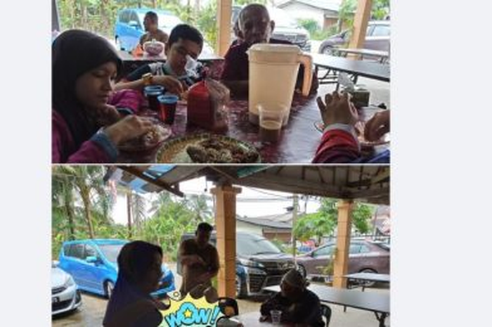Mengira Warung, Keluarga Ini Rupanya Makan di Rumah Orang