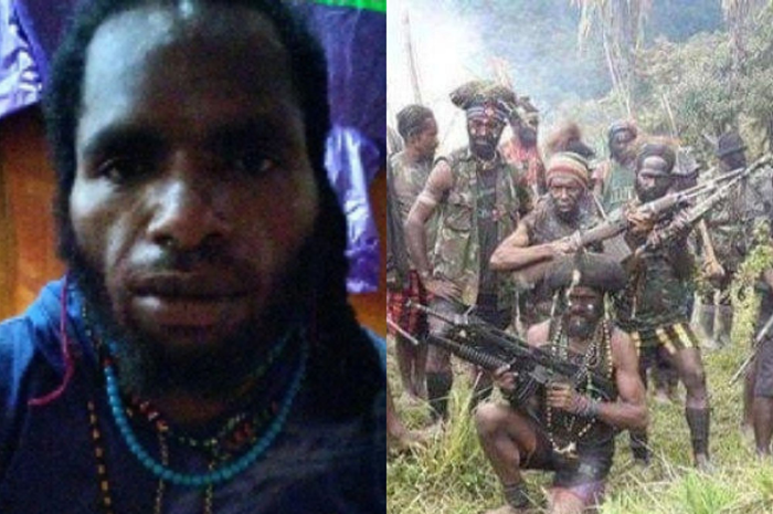 Kolase foto Terinus Enumbi dan KKB Papua